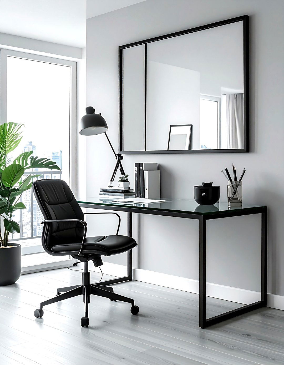 Black Framed Mirror - 30 decorative mirror ideas