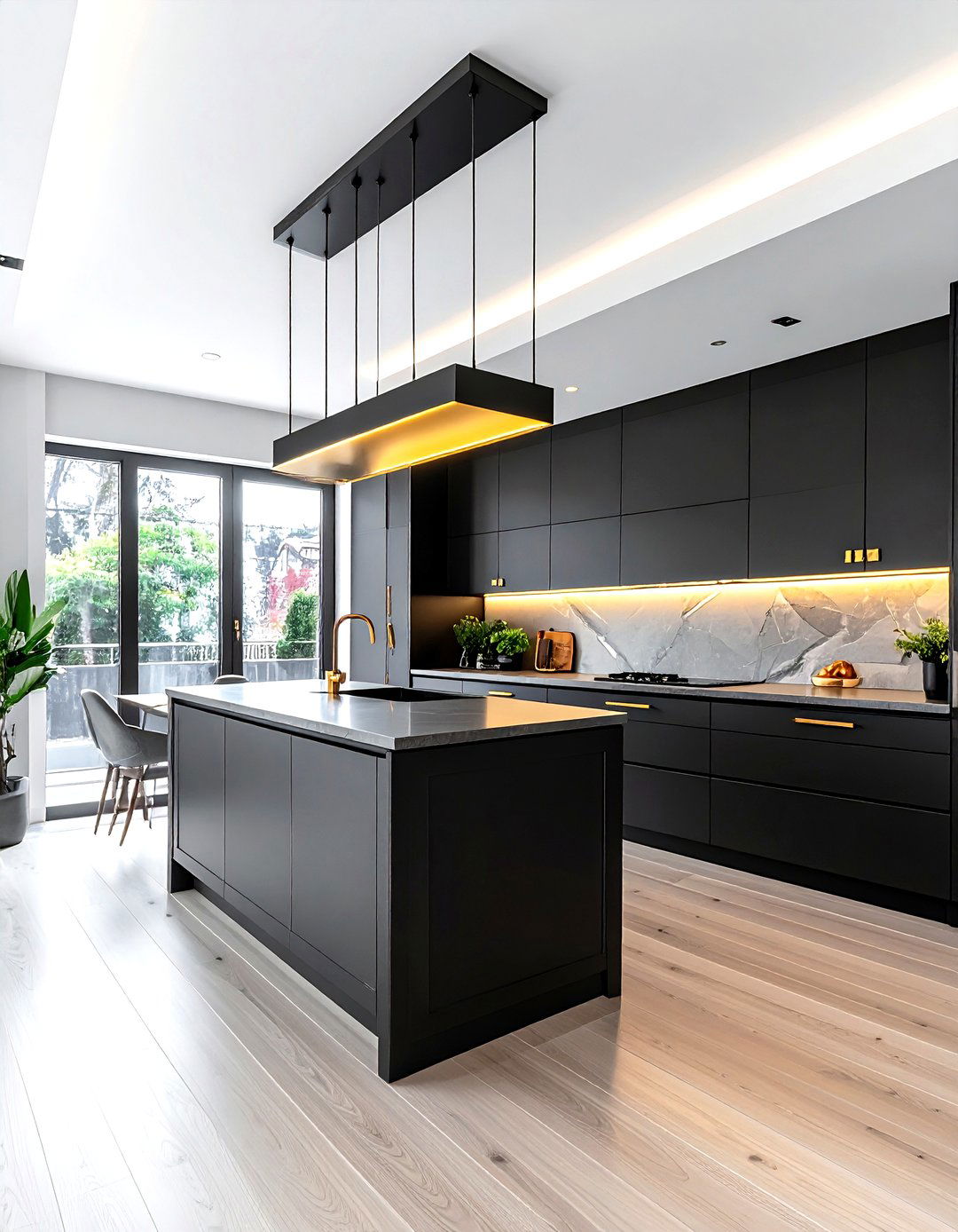 Black Gold Ceiling Light - 30 flush mount kitchen light ideas