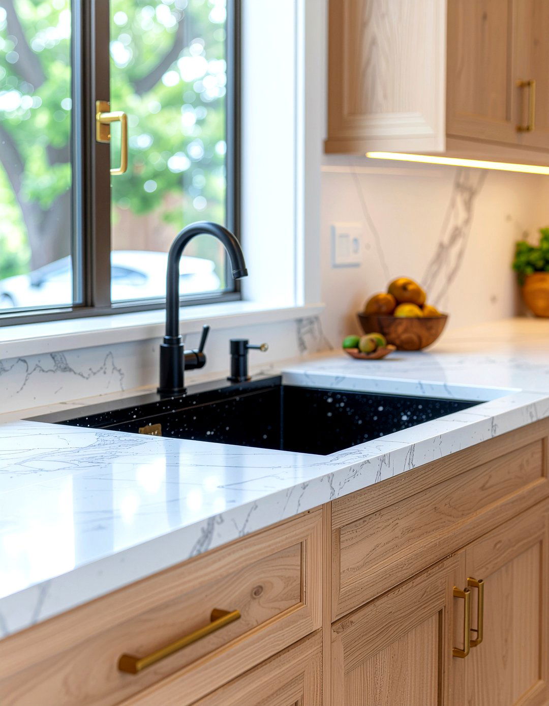 Black Granite Sink - 30 apron front sink kitchen ideas