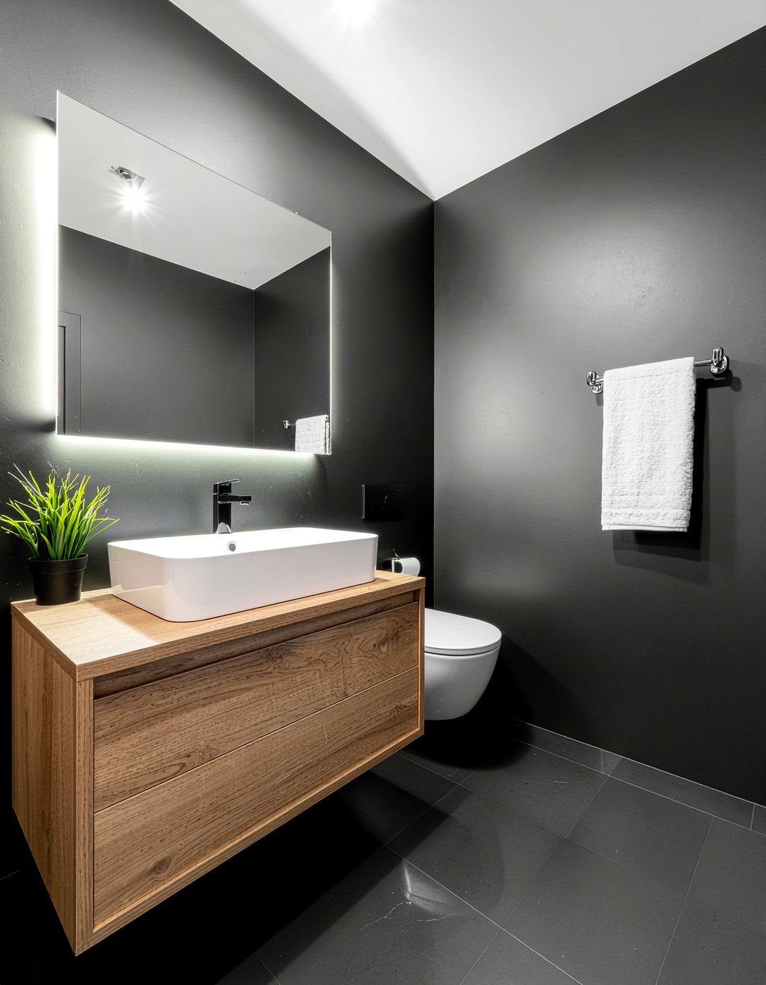 Black Half Bathroom - 30 half bathroom ideas