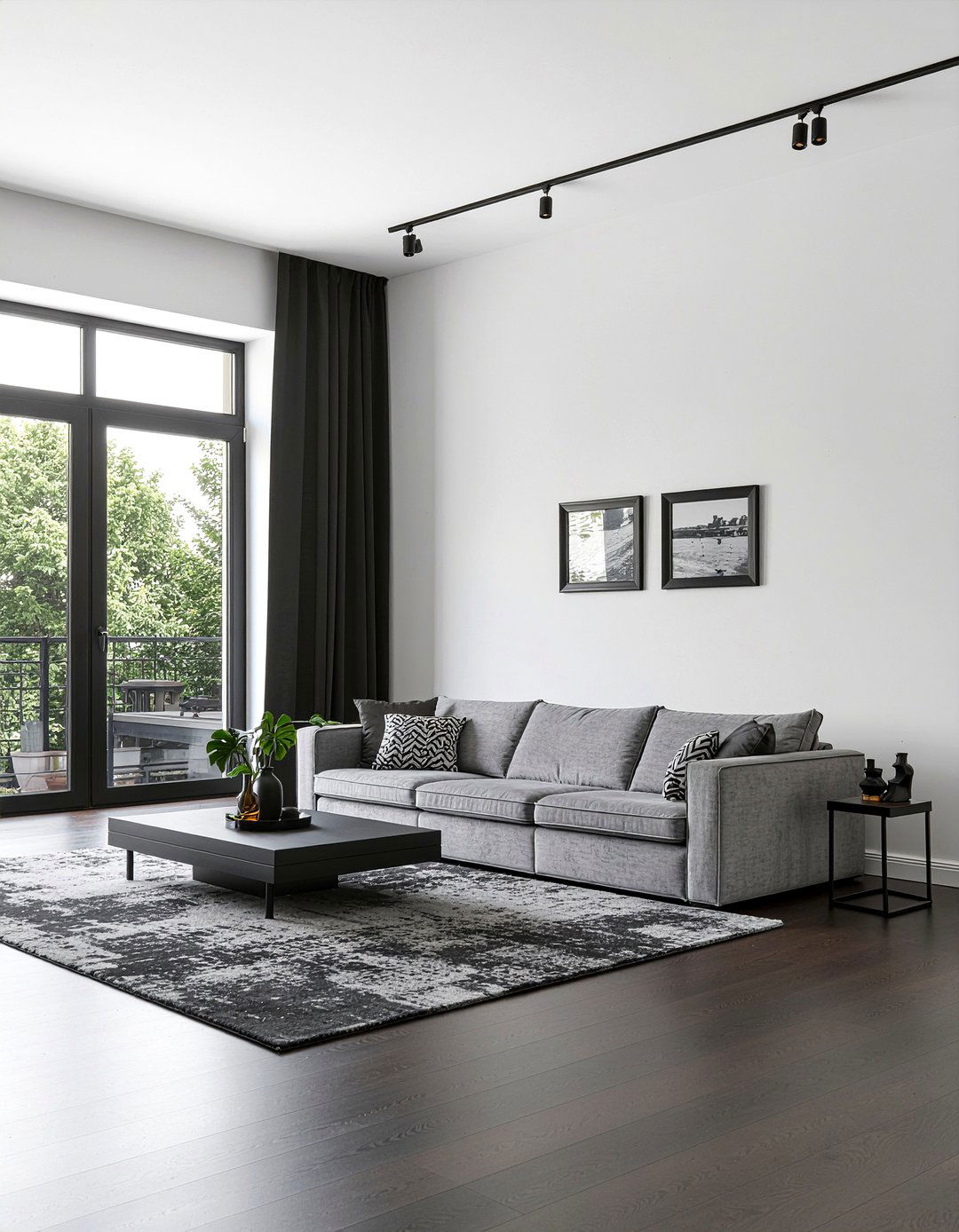 Black Hardware Accents - 30 living room improvement ideas