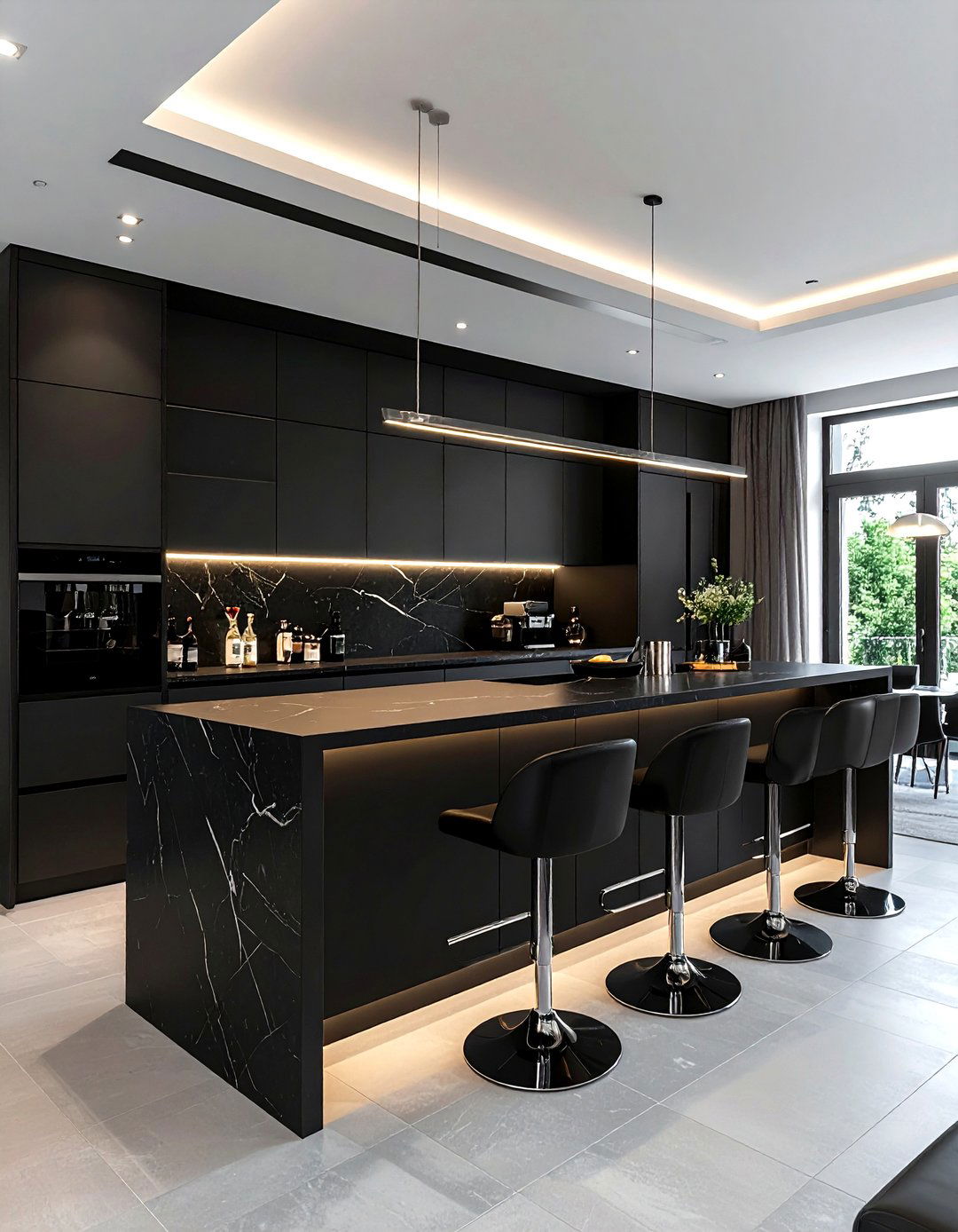 Black Home Bar - 30 home bar decor ideas