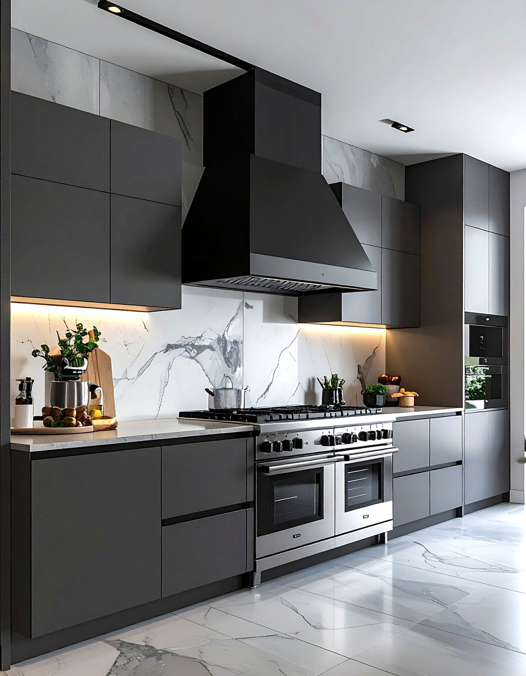 Black Hood Gray Cabinets - 30 black hood kitchen ideas