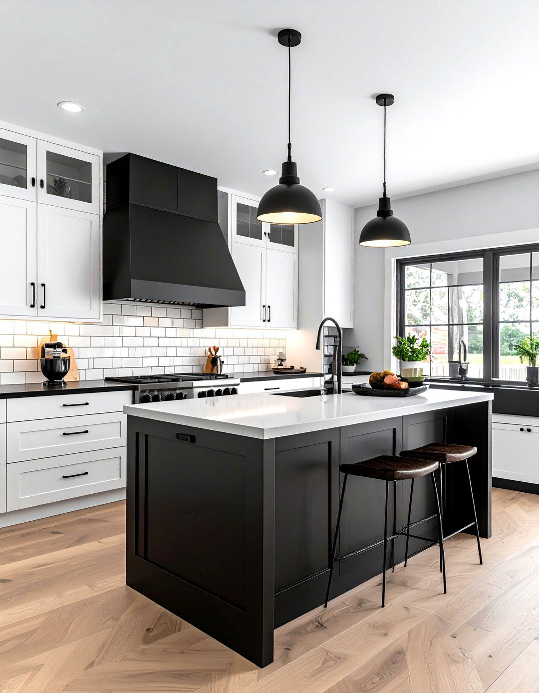 Black Hood Subway Tile - 30 black hood kitchen ideas