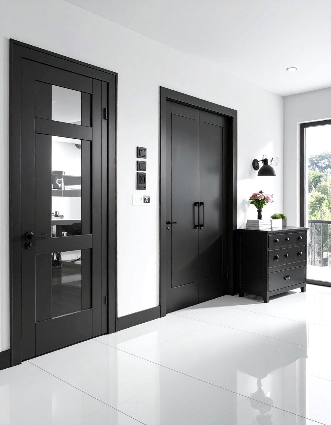 Black Industrial Hardware Accents - 30 industrial black living room ideas