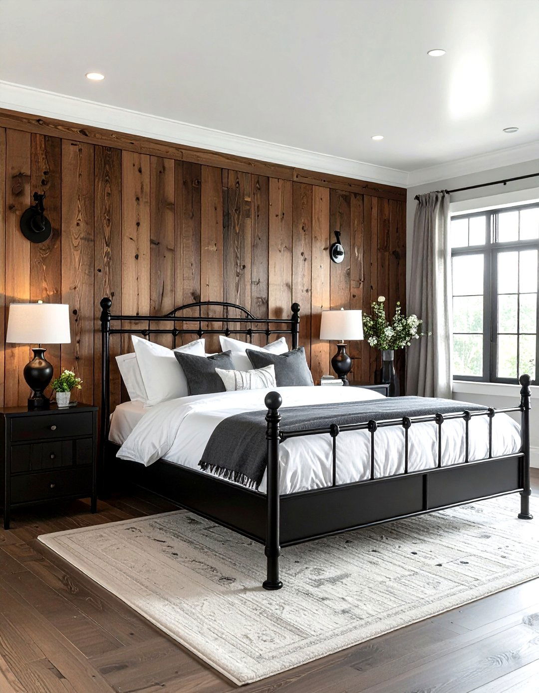 Black Iron Bedroom Suite - 30 cabin decor ideas