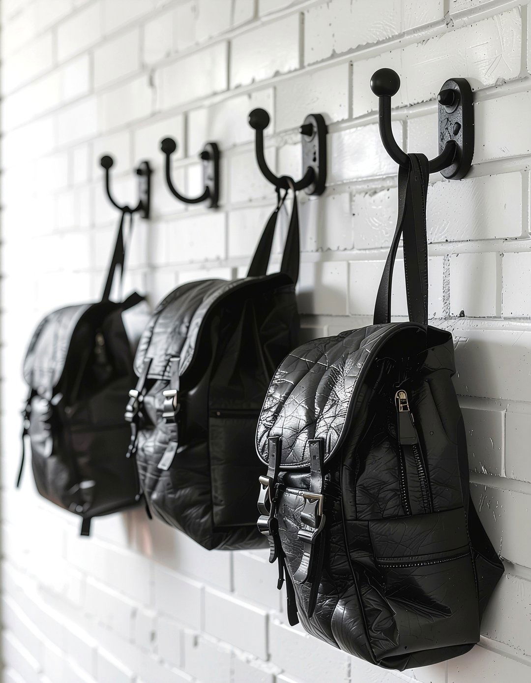 Black Iron Wall Hooks - 30 entryway coat rack ideas