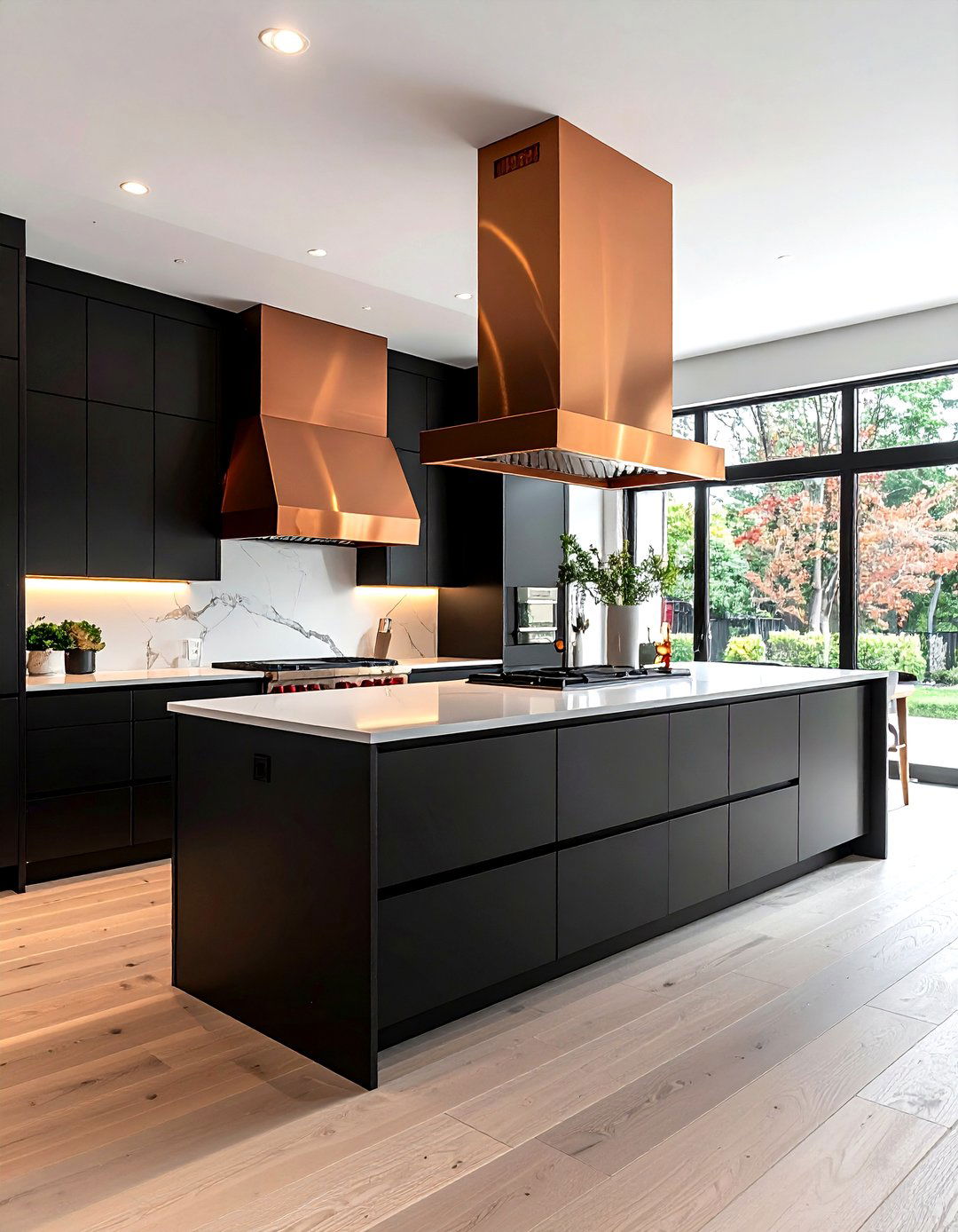 Black Kitchen Cabinets Copper Hood - 30 copper hood kitchen ideas