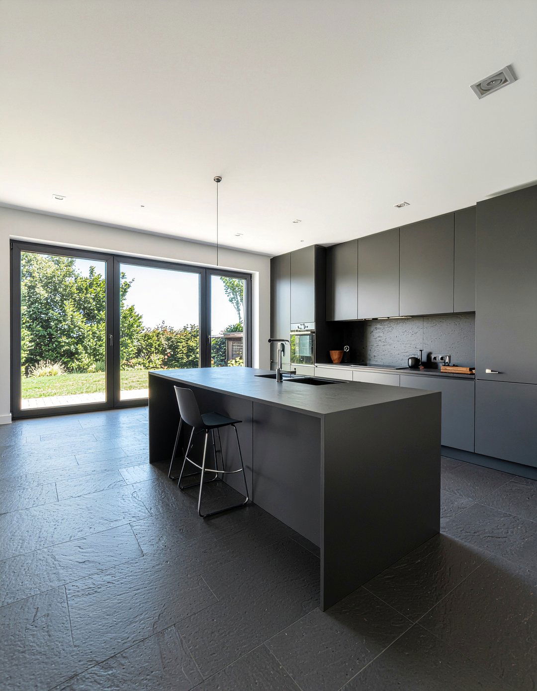 Black Kitchen Floor - 30 all black kitchen ideas