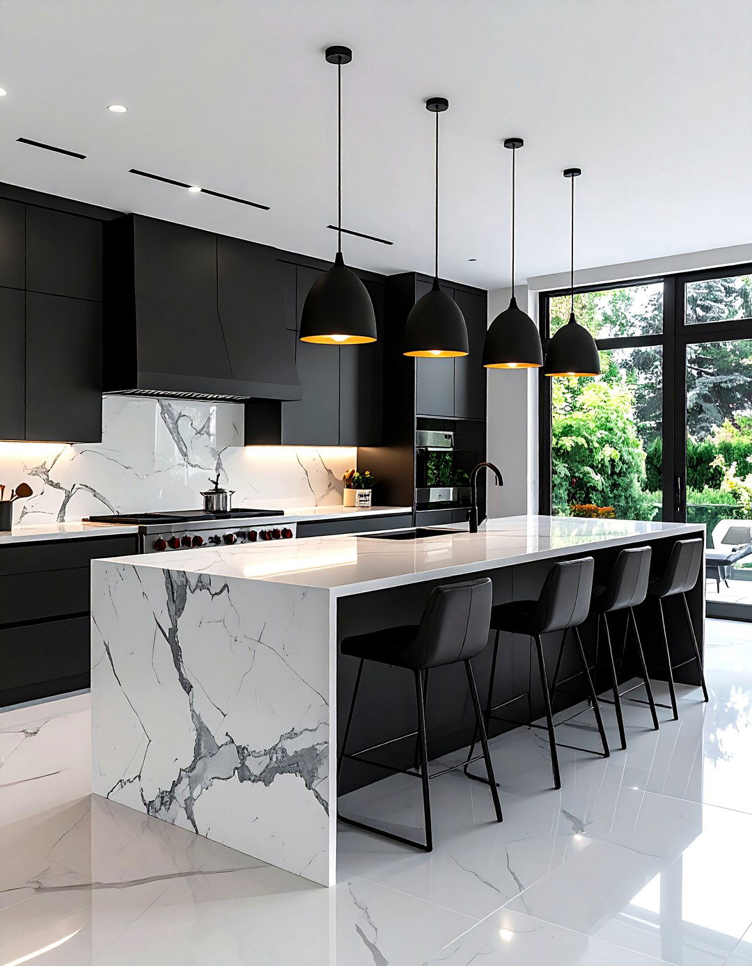 Black Kitchen Island - 30 black accent kitchen ideas