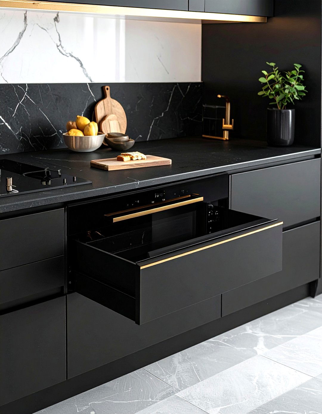 Black Kitchen Microwave Drawer - 30 drawer microwave kitchen ideas