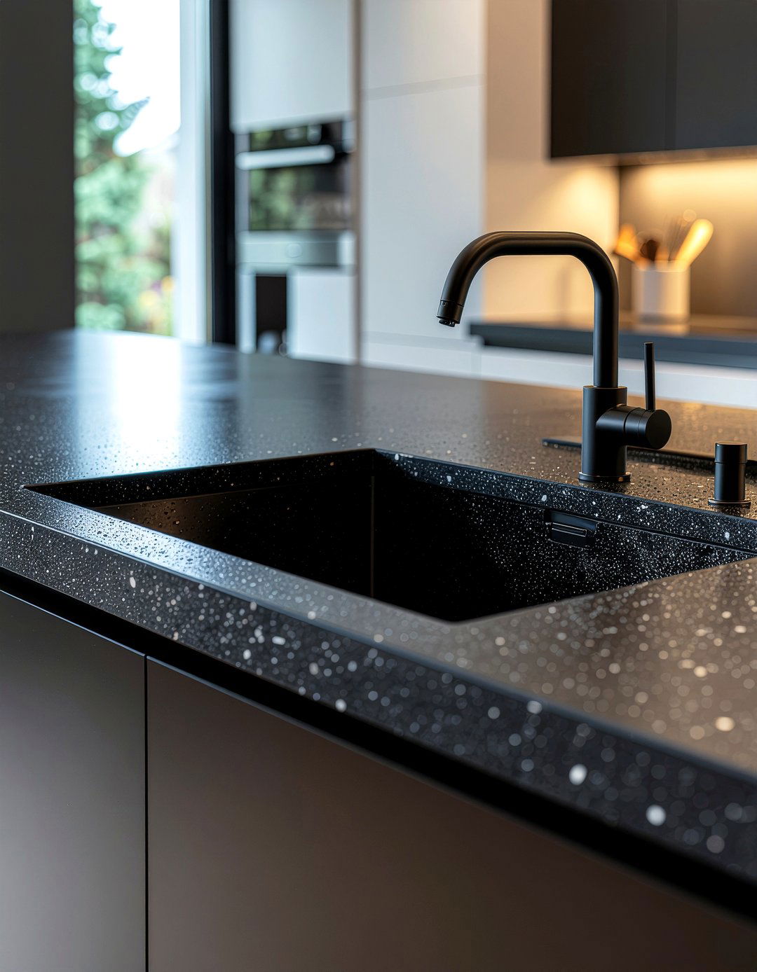 Black Kitchen Sink - 30 all black kitchen ideas
