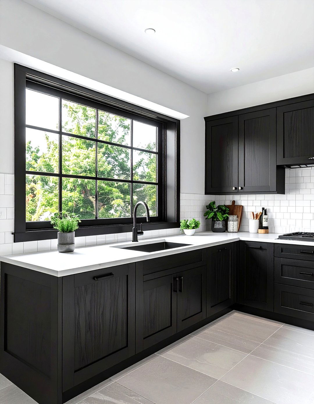 Black Kitchen Window - 30 kitchen window design ideas