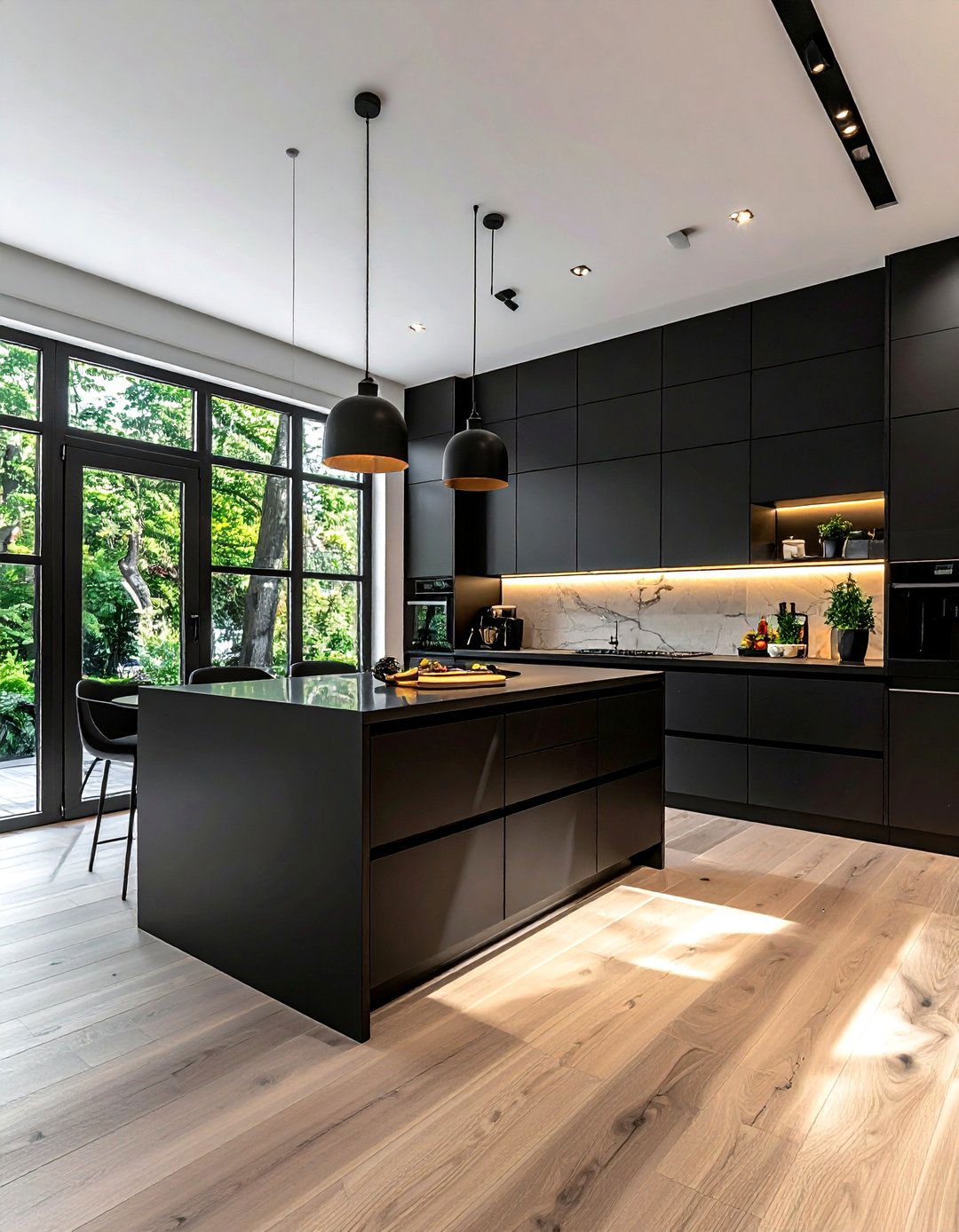 Black Kitchen With Natural Light - 30 black kitchen furniture ideas