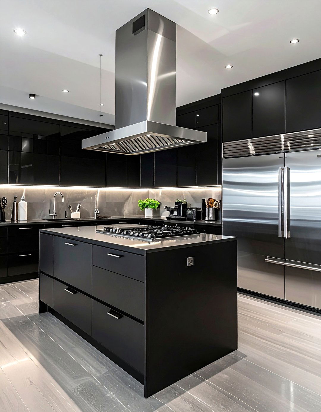 Black Kitchen With Stainless Steel - 30 black kitchen furniture ideas