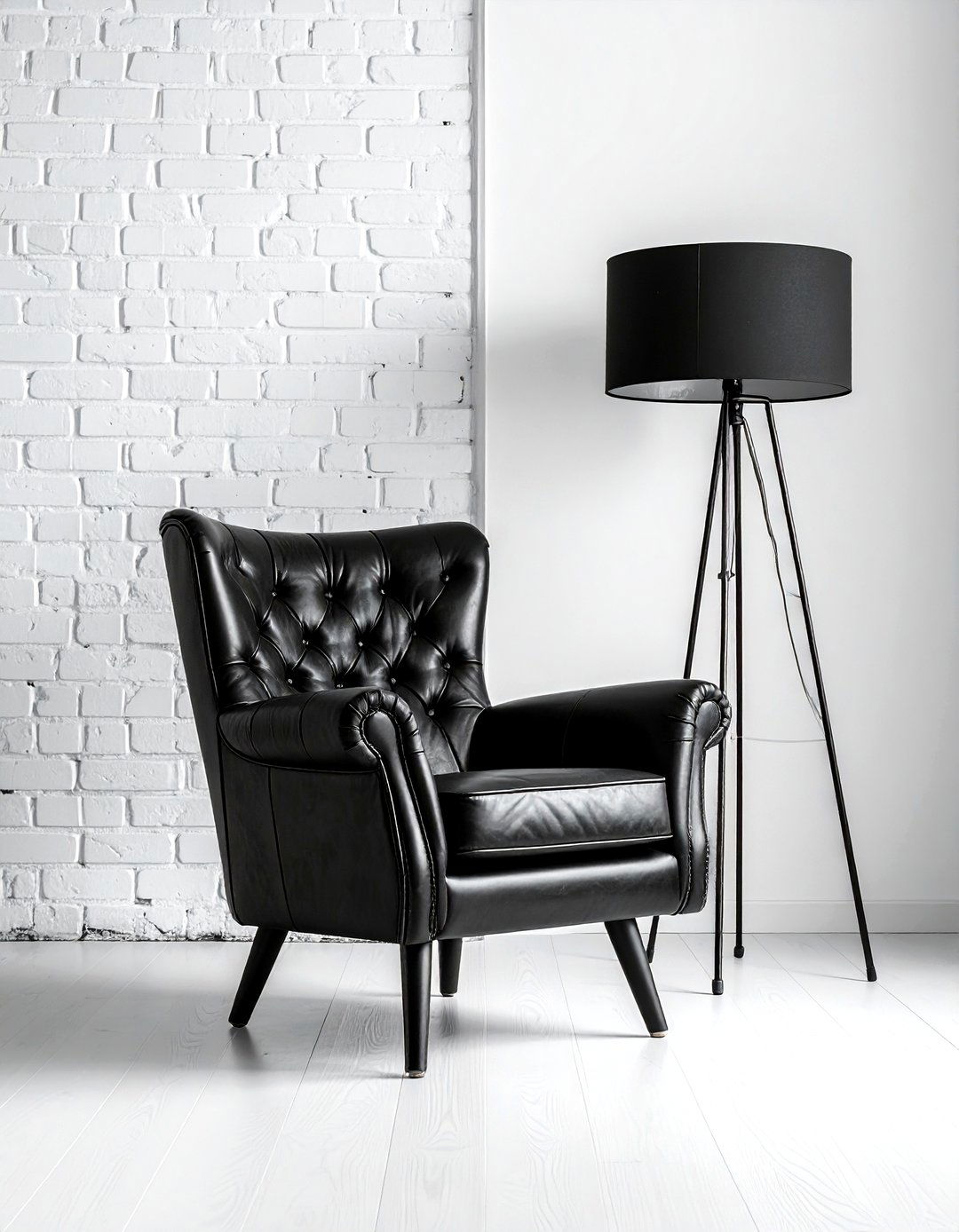 Black Leather Barrel Chair - 30 living room barrel chair ideas