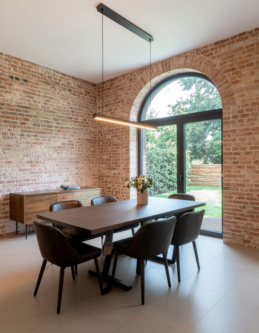 Black Linear Chandelier - 30 dining room ceiling light ideas