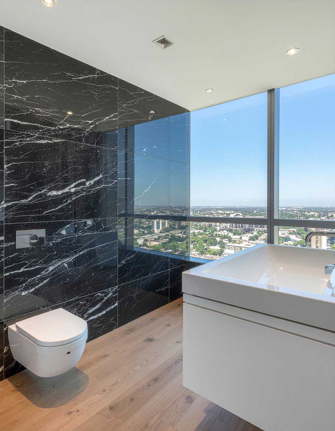 Black Marble Bathroom - 30 moody bathroom ideas