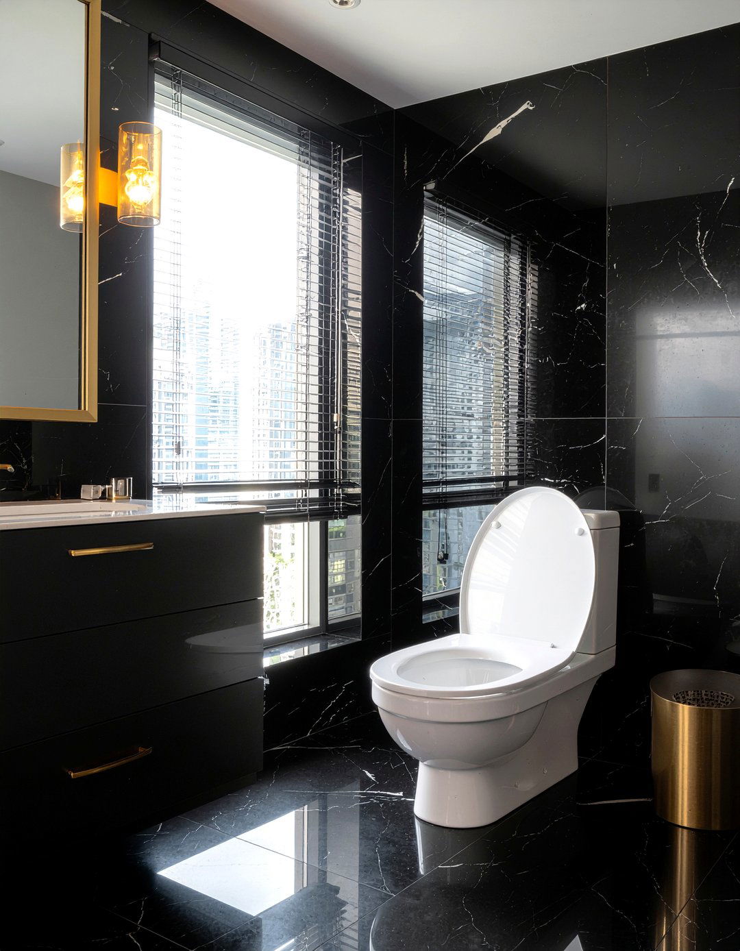 Black Marble Bathroom - 30 luxury bathroom ideas