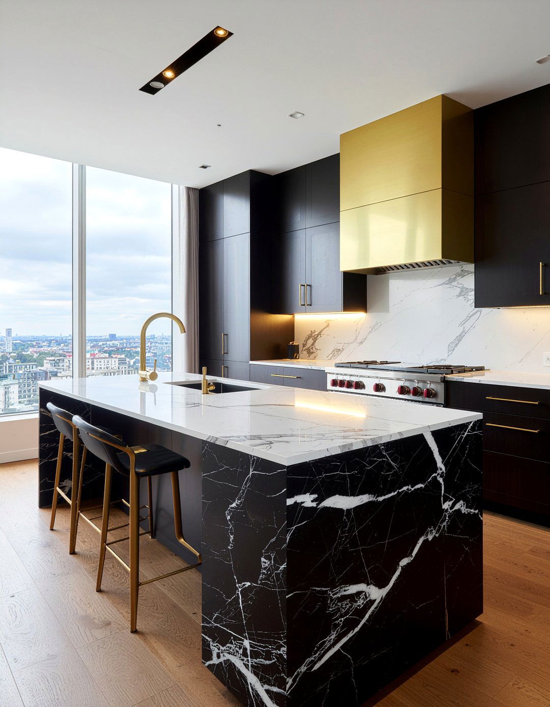 Black Marble Kitchen Countertops - 30 penthouse kitchen ideas