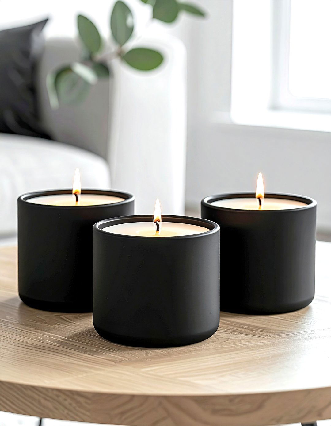 Black Matte Candle Holders - 30 living room candle ideas