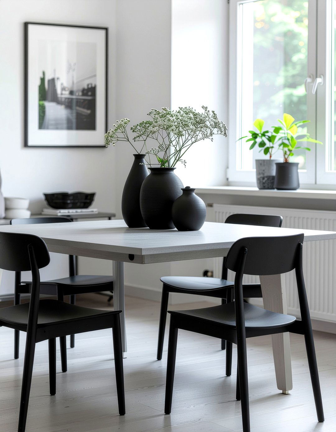 Black Matte Pottery - 30 everyday centerpiece dining ideas