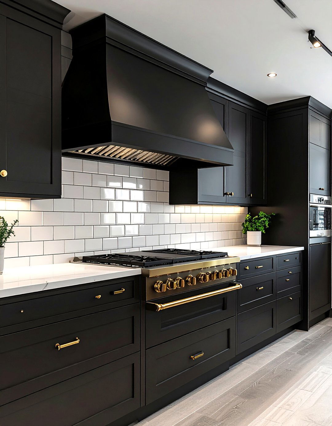 Black Matte Range Hood - 30 wall-mount hood kitchen ideas