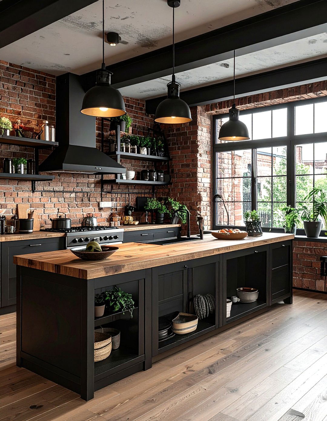 Black Metal Accents - 30 black accent kitchen ideas