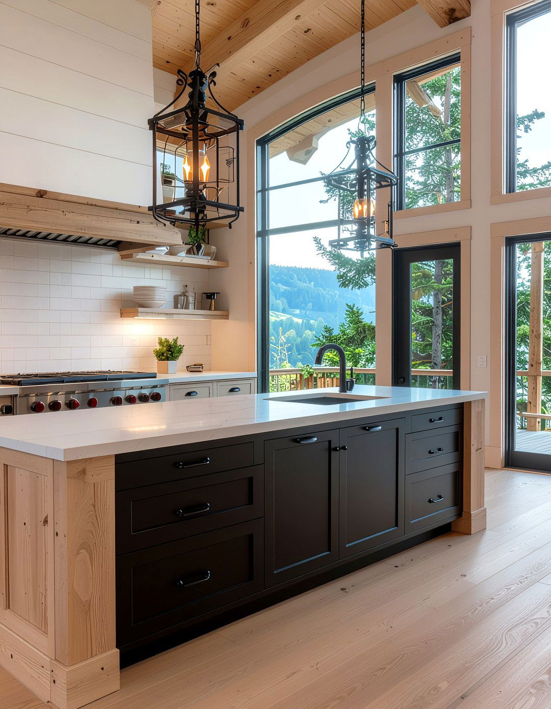 Black Metal Accents - 30 chalet kitchen ideas