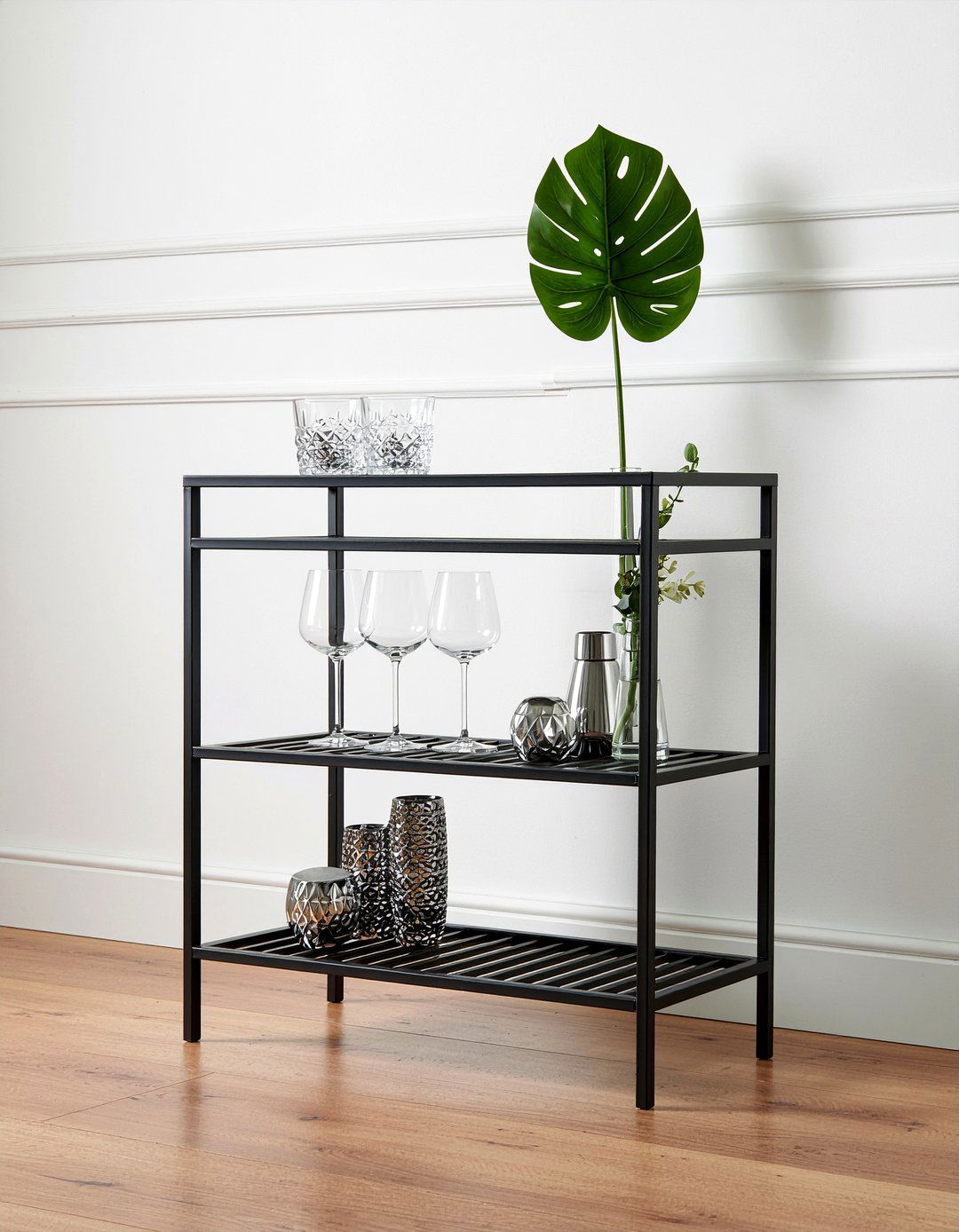 Black Metal Bar Cart - 30 living room bar cart ideas