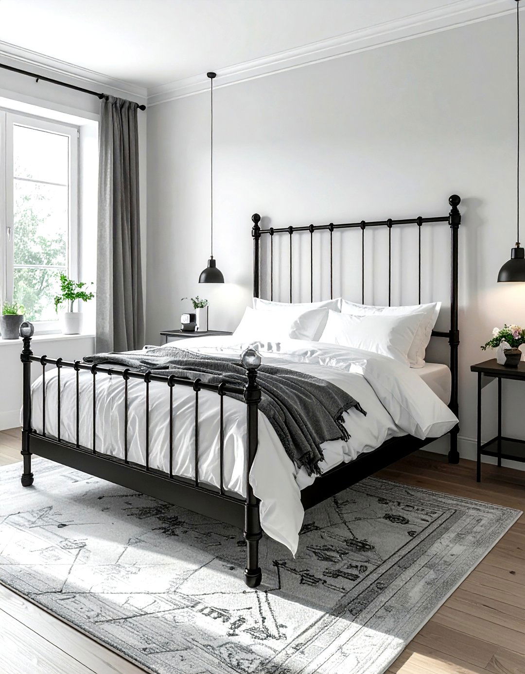 Black Metal Bed - 30 modern black bedroom ideas