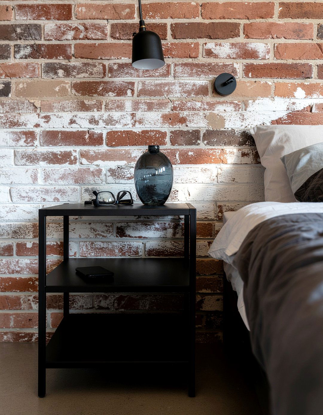 Black Metal Bedside Shelf - 30 bedroom wall mounted nightstands