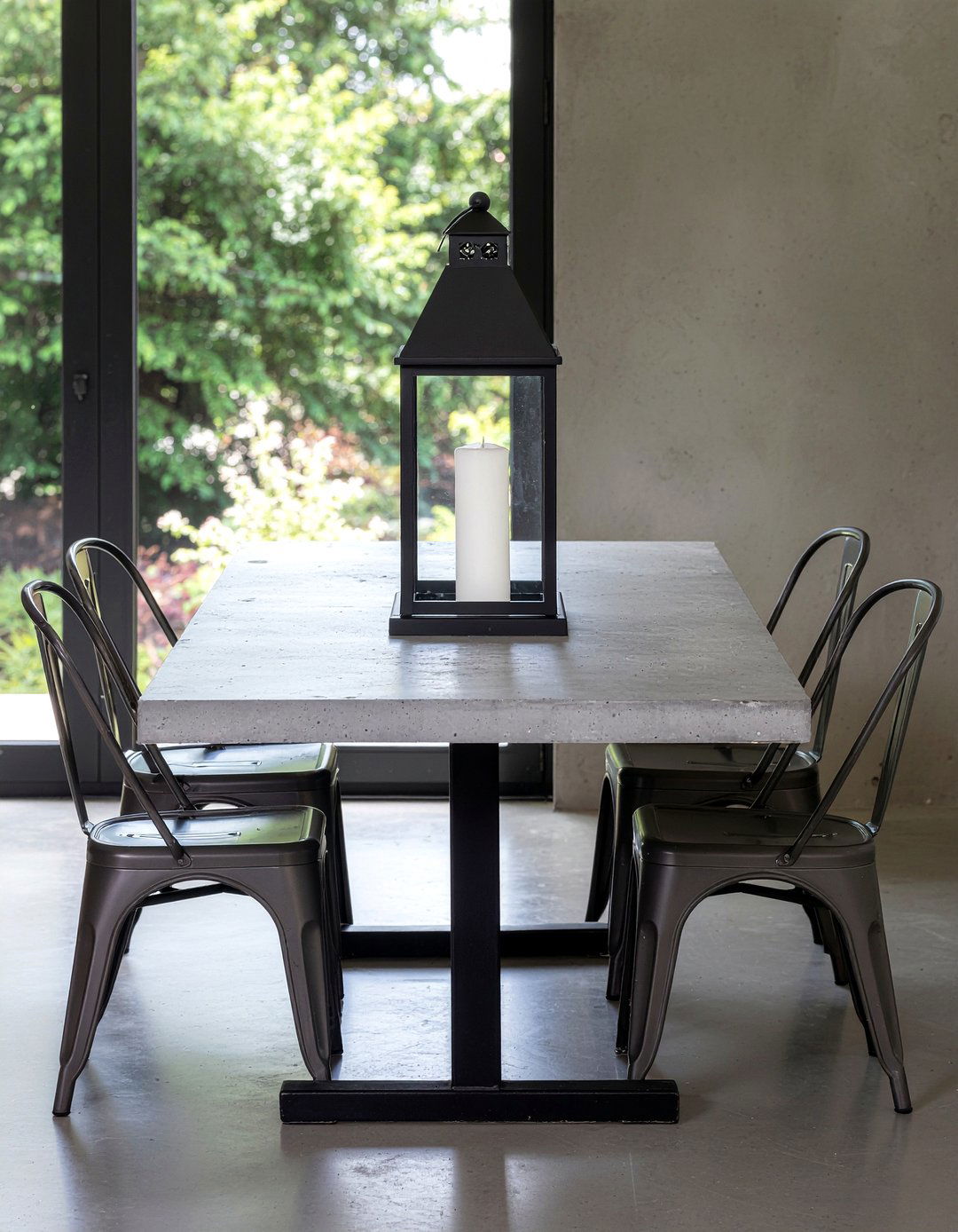 Black Metal Candle Lantern - 30 candle centerpiece dining ideas