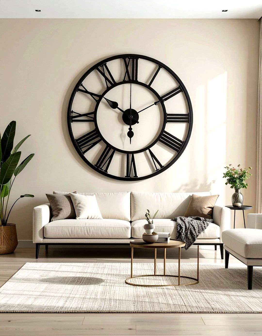 Black Metal Clock - 30 black metal decor ideas