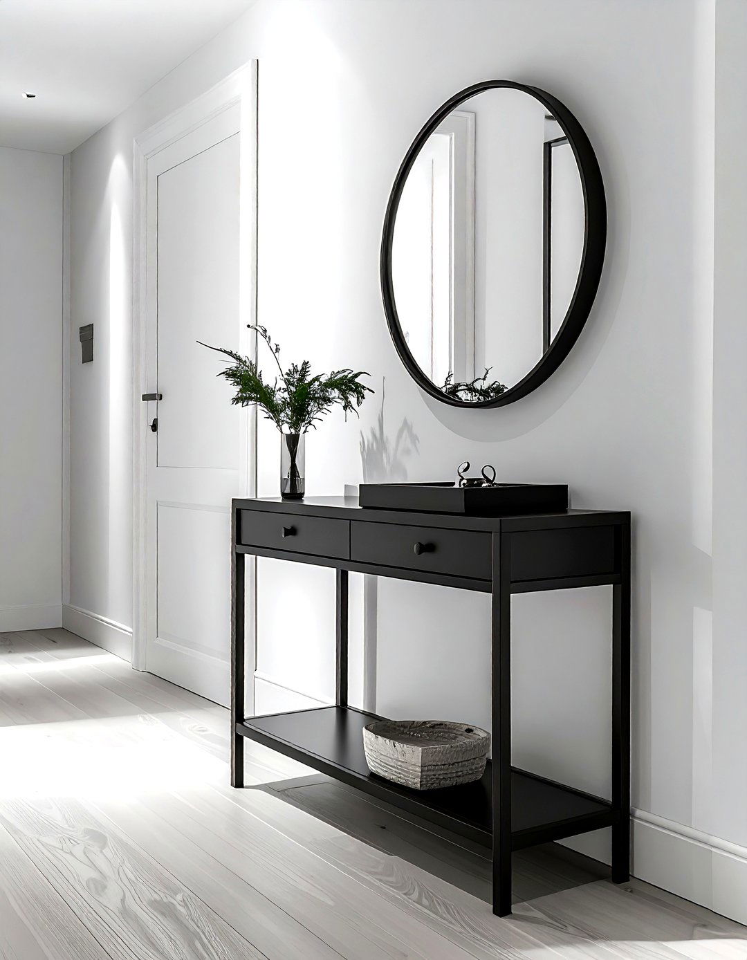 Black Metal Console Table - 30 black metal decor ideas