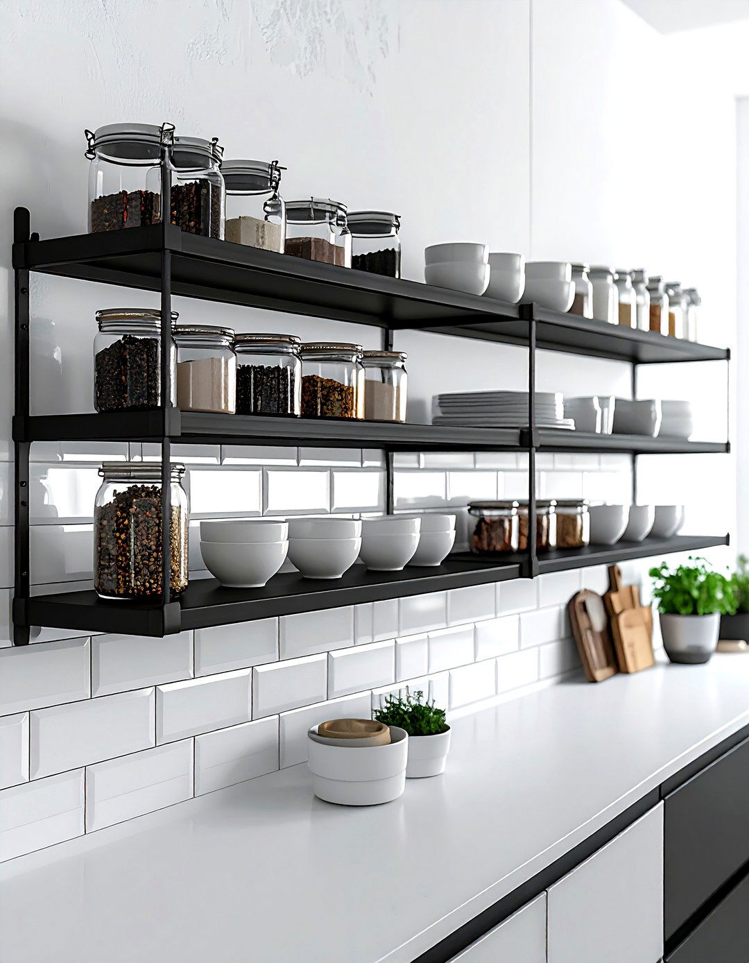 Black Metal Floating Shelf - 30 black metal decor ideas