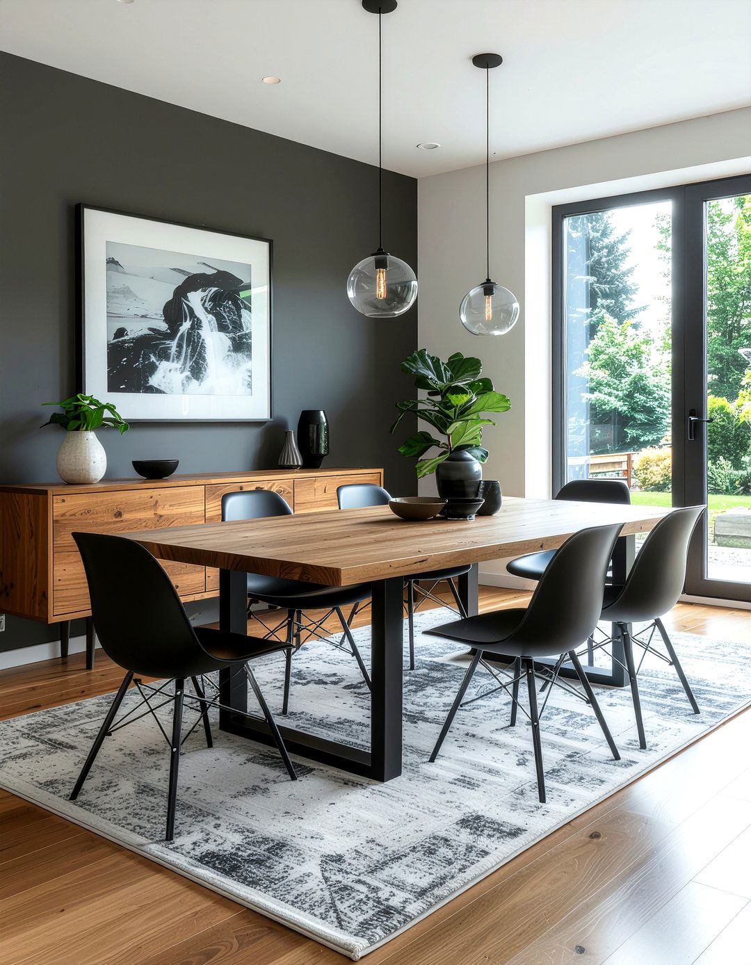 Black Metal Frame - 30 dining room material ideas