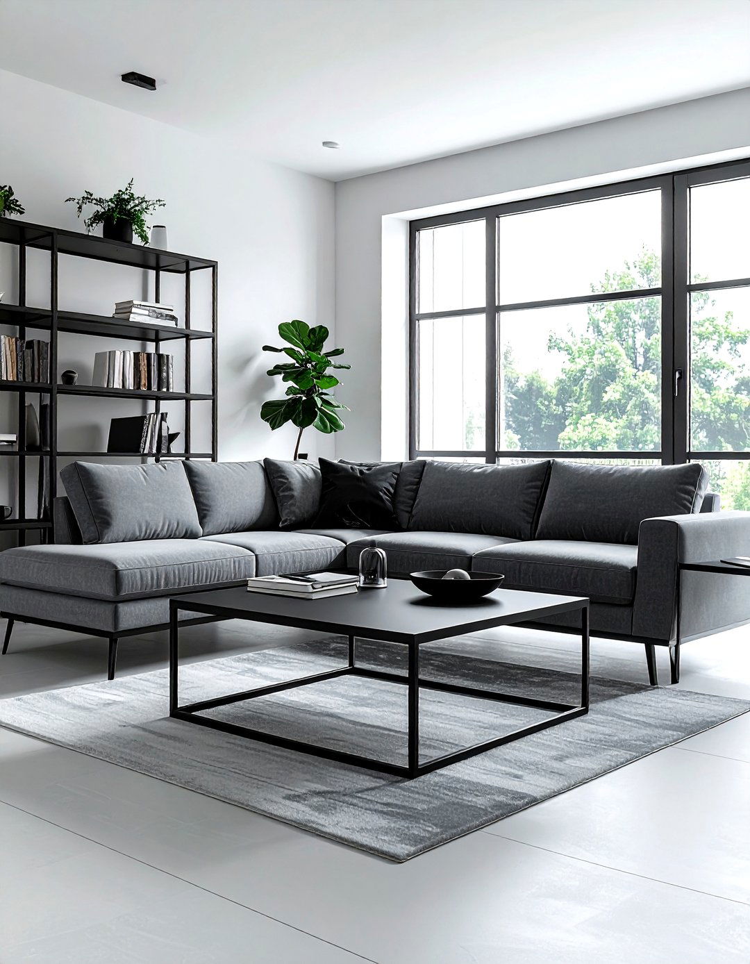 Black Metal Furniture - 30 contemporary black living room ideas