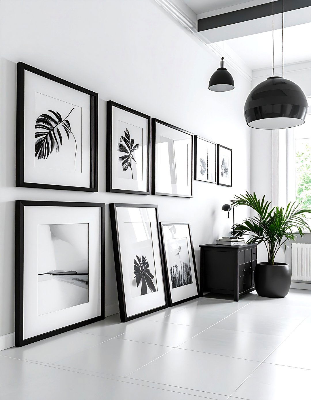Black Metal Picture Frames - 30 Scandinavian home decor ideas