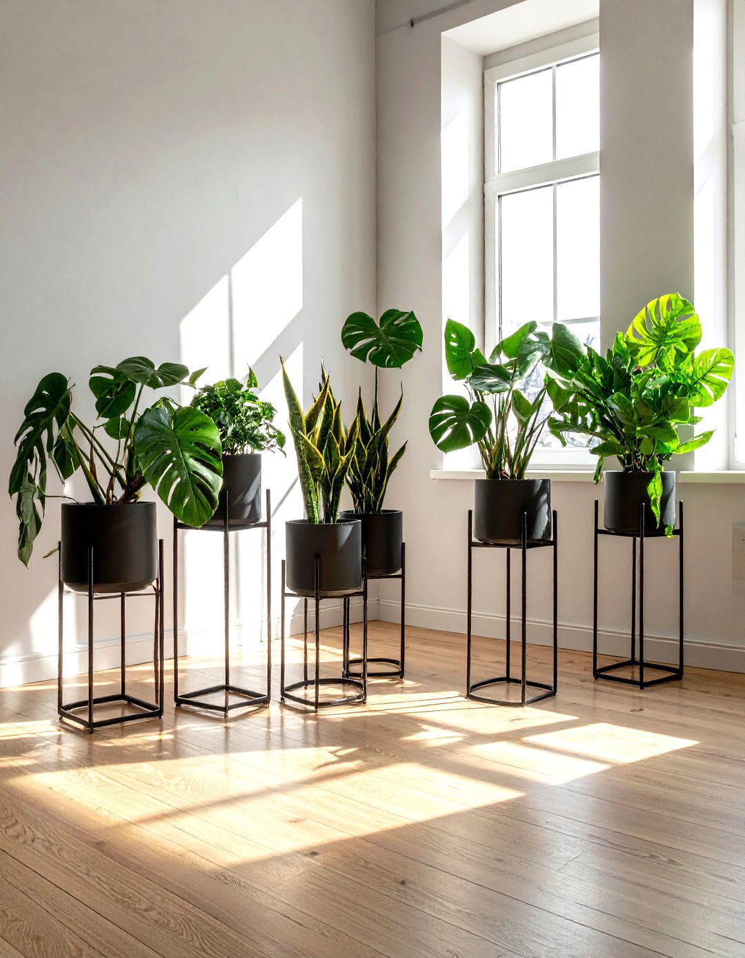 Black Metal Plant Stand - 30 black metal decor ideas