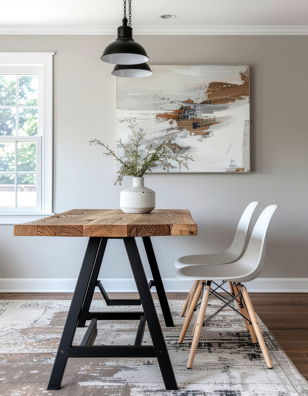 Black Metal Trestle Table - 30 metal dining table ideas