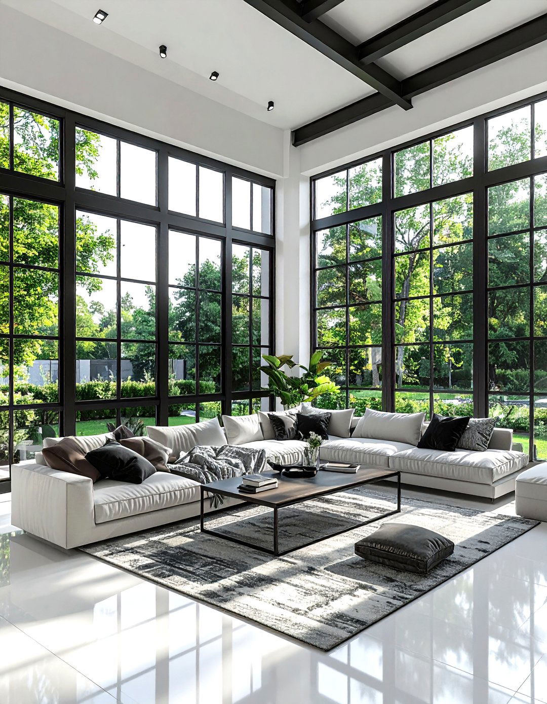 Black Metal Window Frame - 30 black metal decor ideas