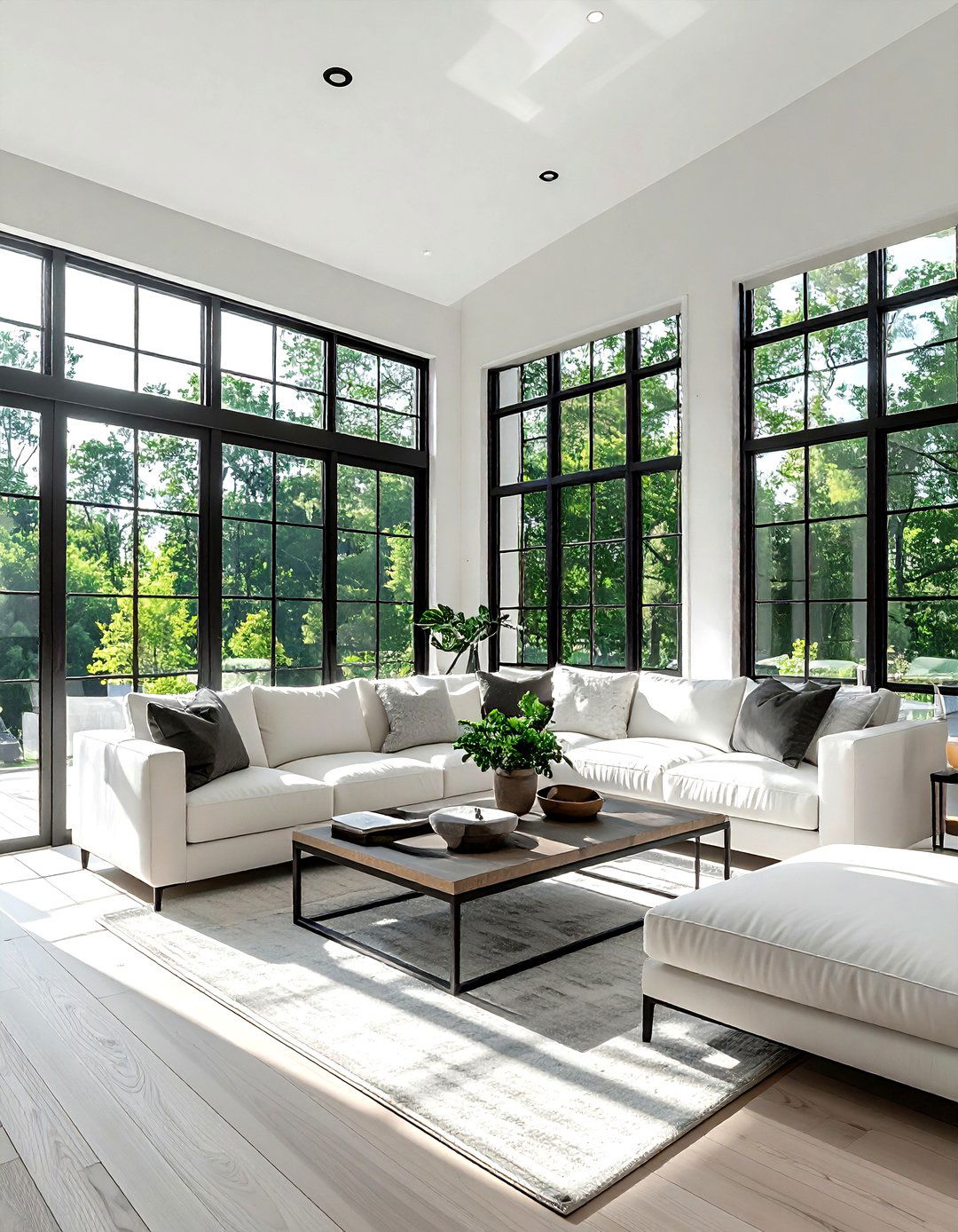 Black Metal Window Frames Interior - 30 modern farmhouse decor ideas