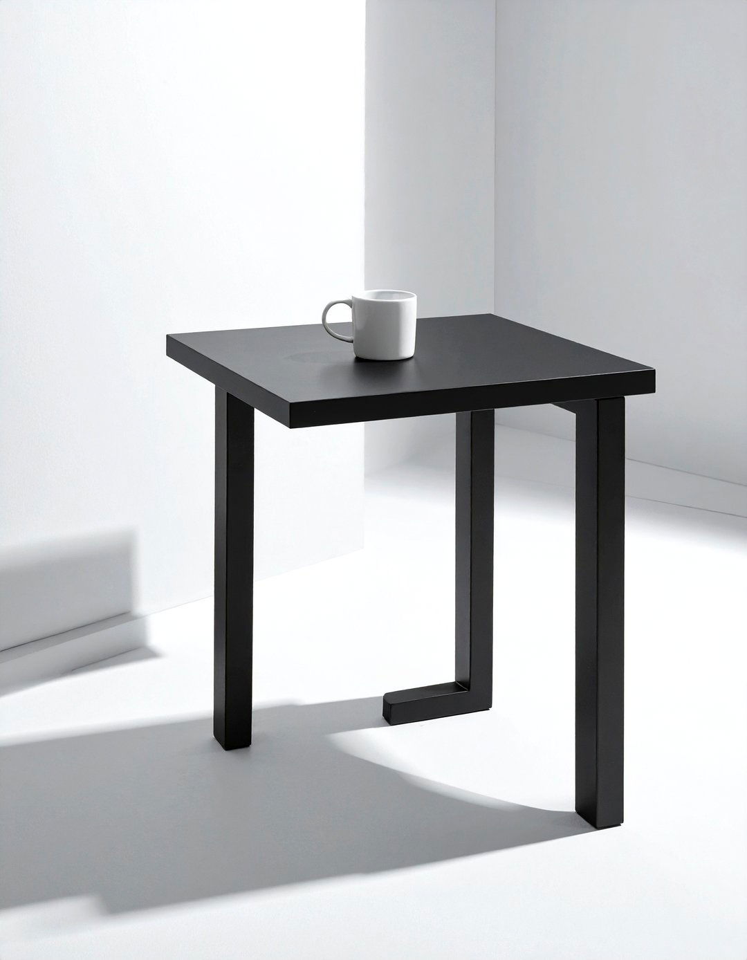 Black Minimalist C Table - 30 living room C-table ideas