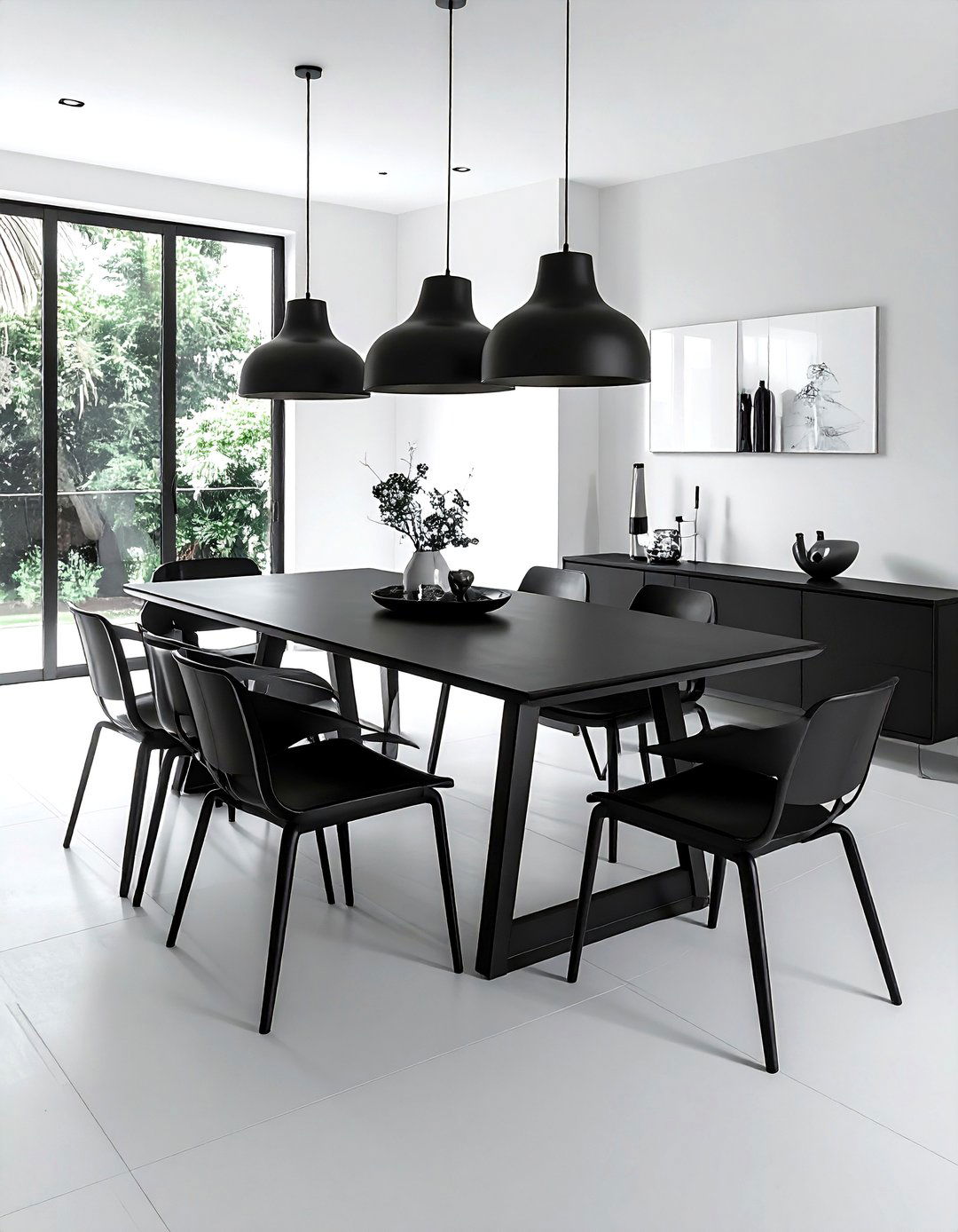 Black Minimalist Dining Set - 30 dining room furniture ideas