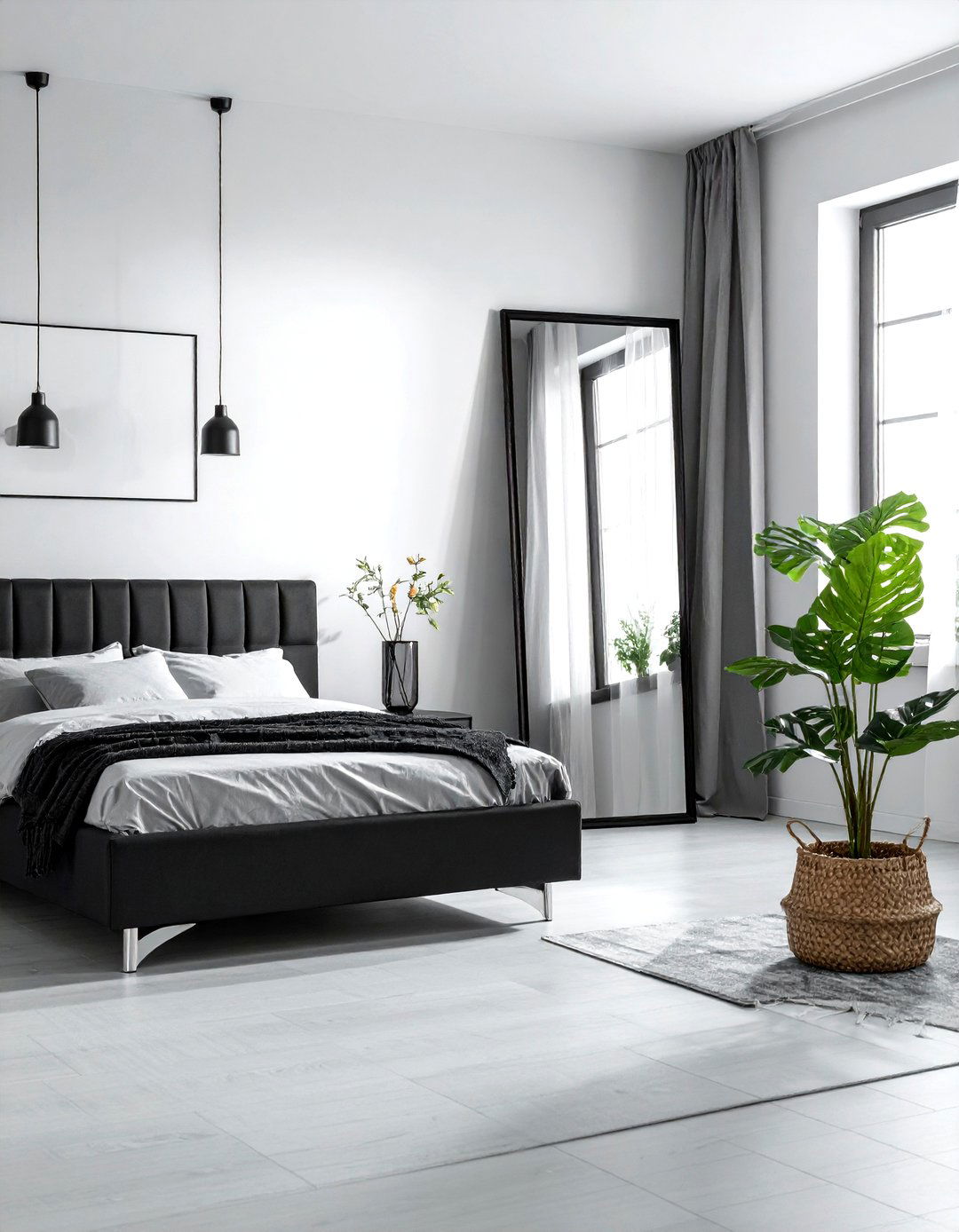 Black Mirror - 30 minimalist black bedroom ideas