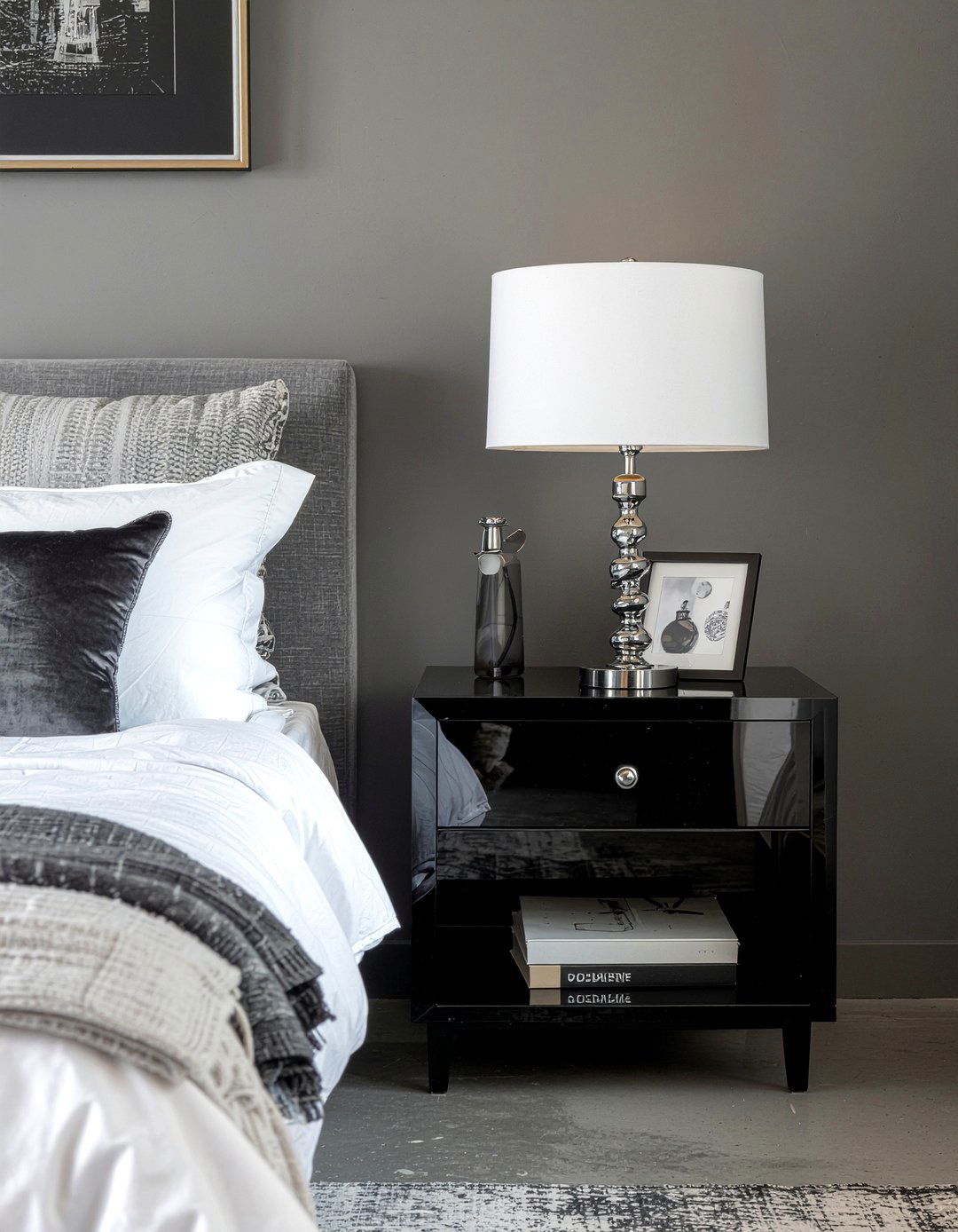 Black Mirrored Nightstand - 30 bedroom mirrored nightstands