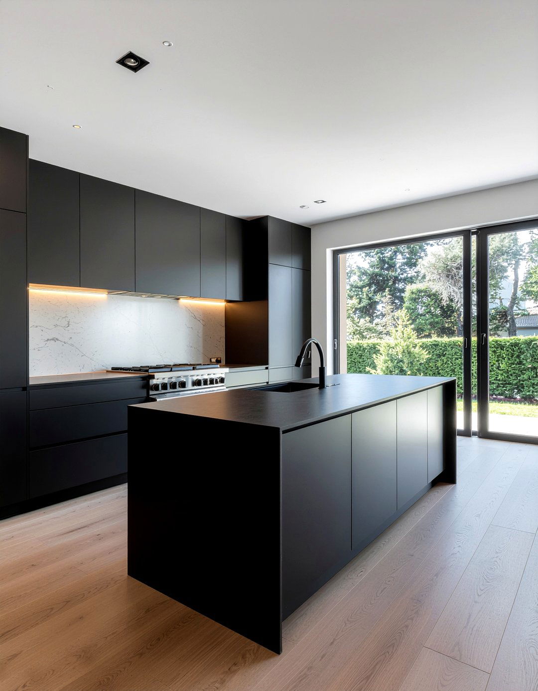 Black Modern Kitchen - 30 open floor plan kitchen ideas