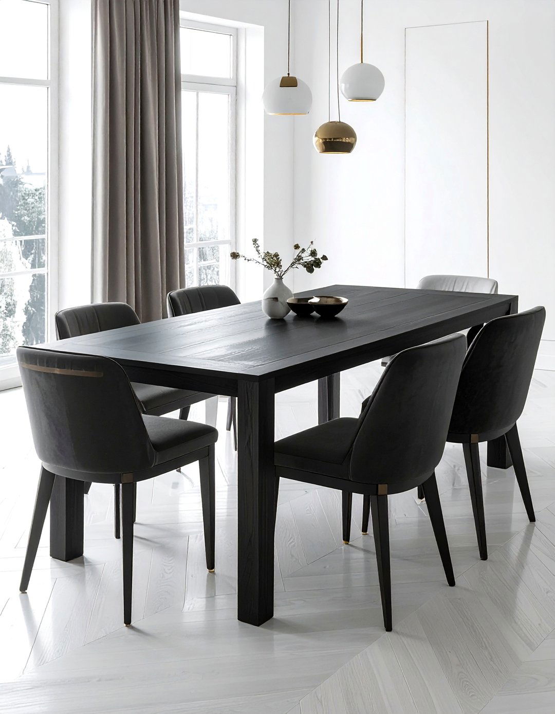 Black Oak Dining Table - 30 rectangular dining table ideas