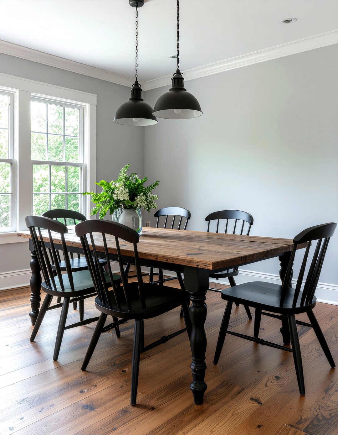 Black Painted Furniture - 30 colonial dining room ideas
